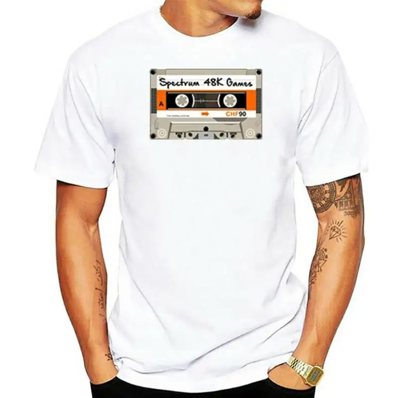 Zx Spectrum 48K School Boy Pirate C90 Cassette Games Retro T Shirt Allentata Plus Size Tee Shirt