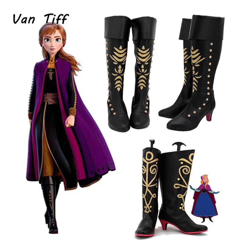 Adulto Elsa Scarpe Inverno Cosplay Queen Elsa Anna Di Avvio Della Ragazza Della Principessa Principessa Queen Scarpe Di Avvio Stivali Alti Per Le Donn
