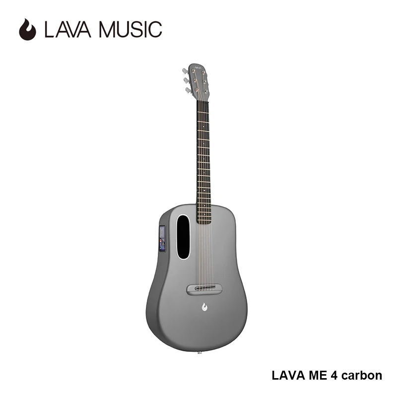 Lava Me 4 Basic In Fibra Di Carbonio Acustica Elettrica Smart Travel Guitar Hilava 2.0 System Con Touchscreen Da 3.5 Pollici Freeboost 3.0