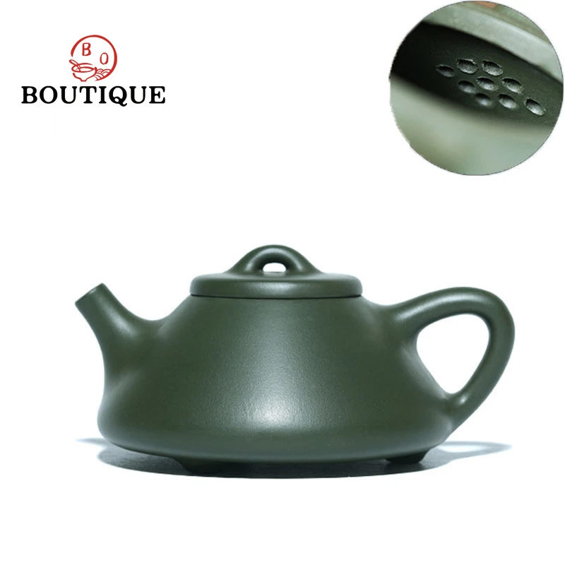 150Ml Yixing Purple Clay Teapot Master Handmade Scoop Stone Tea Pot Raw Ore Green Mud Kettle Chinese Zisha Tea Set Gifts