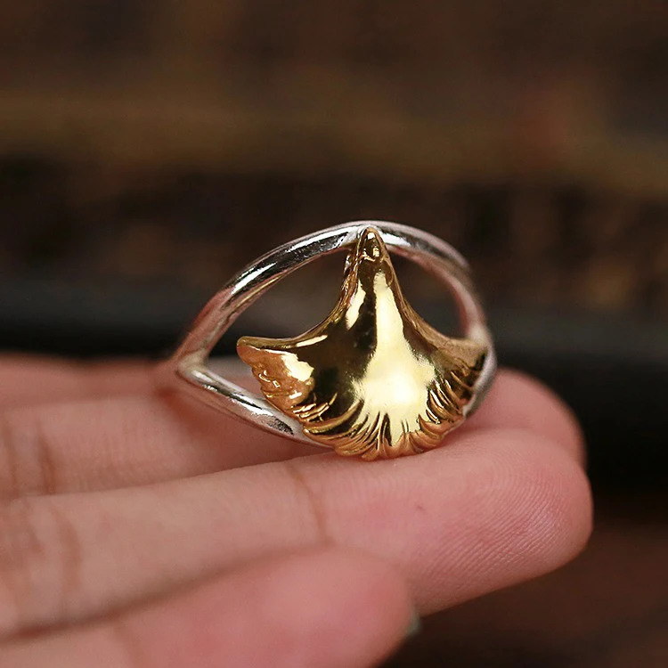 Hx Silver Color Seiko Takahashi Goro Goros Eagle Head Eagle Ring Uomini E Donne Anelli Di Fidanzamento Fatti A Mano Retrò Per Le Donne
