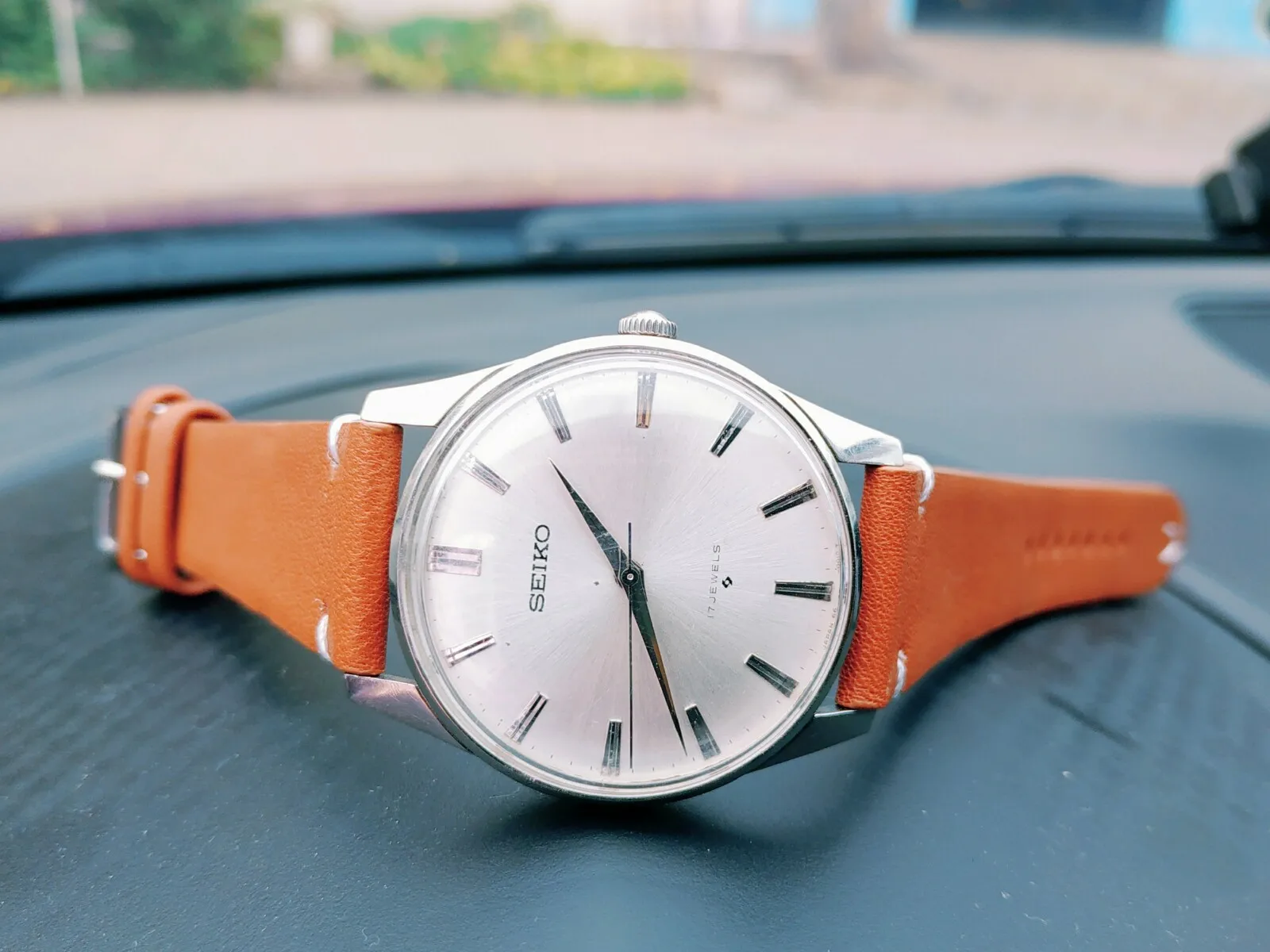 1960S "Big Face Cat" Orologio Da Uomo Vintage Giapponese Handroll 66B Seiko