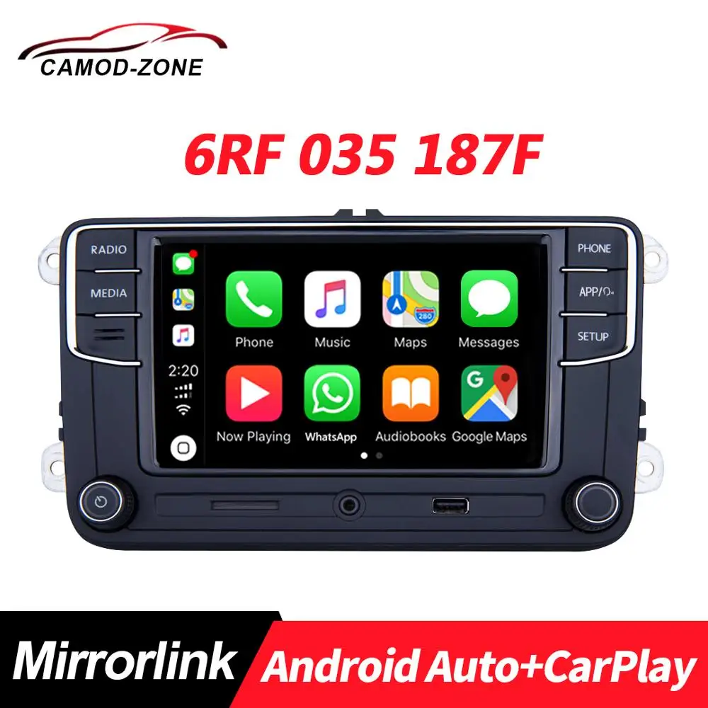 Android Auto Carplay Rcd330 Più Rcd330G Rcd340G Rcd 330 Per 6Rf 035 187F Per Vw Tiguan Golf 5 6 Mk5 Mk6 Passat Polo 187F