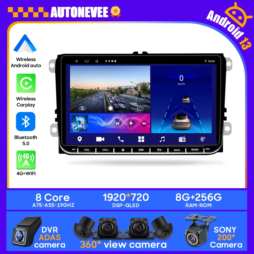 Autoradio Android Per Vw Volkswagen Golf 5 6 Polo Passat B6 Cc Golf Tiguan Amarok Scirocco Sharan Jetta Carplay Audio Gps Player