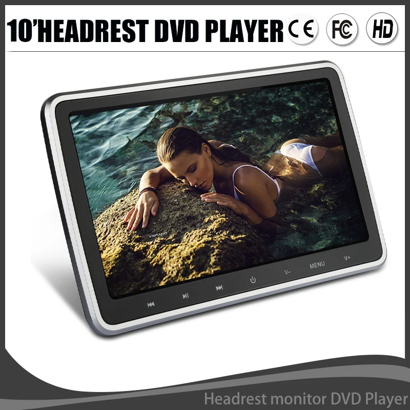 Un Pz/1 Pz * 10.1 'Poggiatesta Auto Monitor Cuscino Lettore Dvd Intrattenimento Multimediale Gioco Ir Usb Sd Lettore Dvd Per Auto Freeshipping