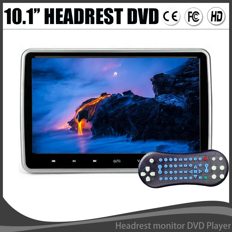 1 Pz * 10.1 ''Pollici Poggiatesta Per Auto Monitor Lettore Dvd Cuscino Monitor Gioco Ir Usb Sd Car Dvd Lettore Multimediale 1024*600 Hdmi Av In