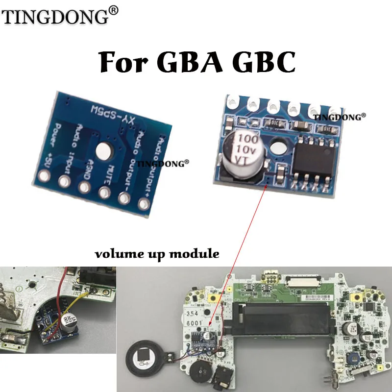 2Pcs There Is No Need To Cut The Shell Super Mini Digital Amplifier Board Volume Up Module For Gameboy Color Advance Gbc Gba