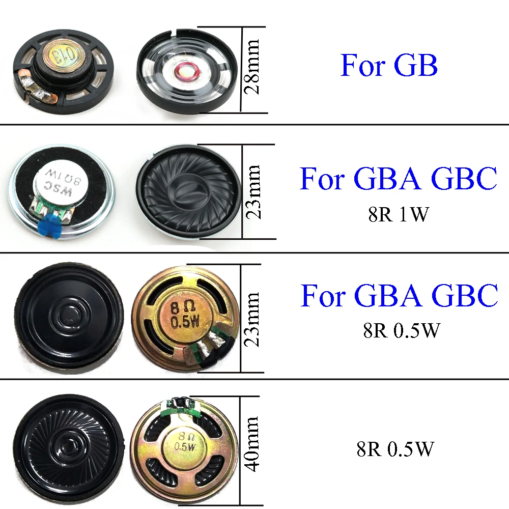 Yuxi 23 Millimetri 28 Millimetri 40 Millimetri Altoparlante Più Forte Per Nintend Colore Gameboy Advance Gba Gbc Per Gameboy Advance Gb Altoparlante
