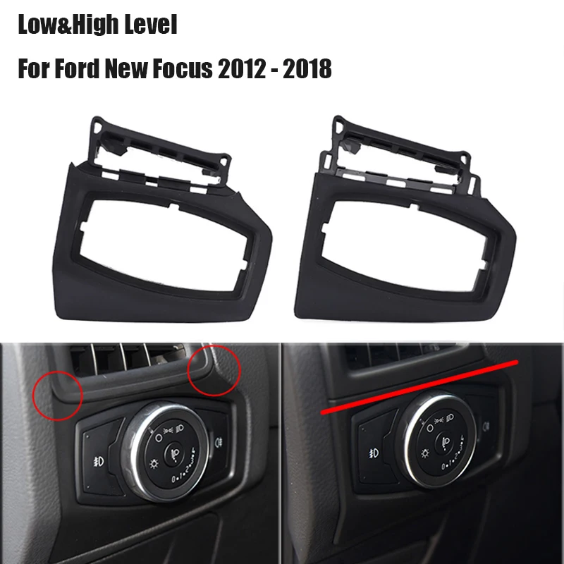 Auto Faro Interruttore Cornice Cornice Del Pannello Di Copertura Di Canapa A Basso E Alto Livello Di Configurazione Per Ford Nuova Focus 2012 - 2018 2
