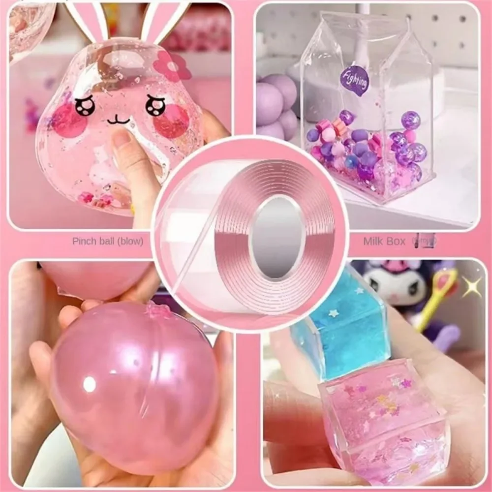 Nano Bubble Tape Multiuso Adesivo Blowable Bubble Nastro Non Tossico Riutilizzabile Senza Tracce Per Bambini Artigianali Fai Da Te Che Pizzicano Gioca