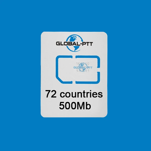 72 Paesi Global-Ptt Sim Card 4G Europa America Africa Asia Australia Internet Telecom Mobile Internet Chip Poc Walkie Talkie