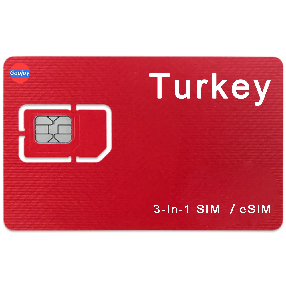 Carta Sim Prepagata Turchia, Scheda Esim Turchia, Scheda Sim Internet 4G, Scheda Dati Viaggi All'Estero Per Turchia, Sim Dati Illimitati, Scheda Esim