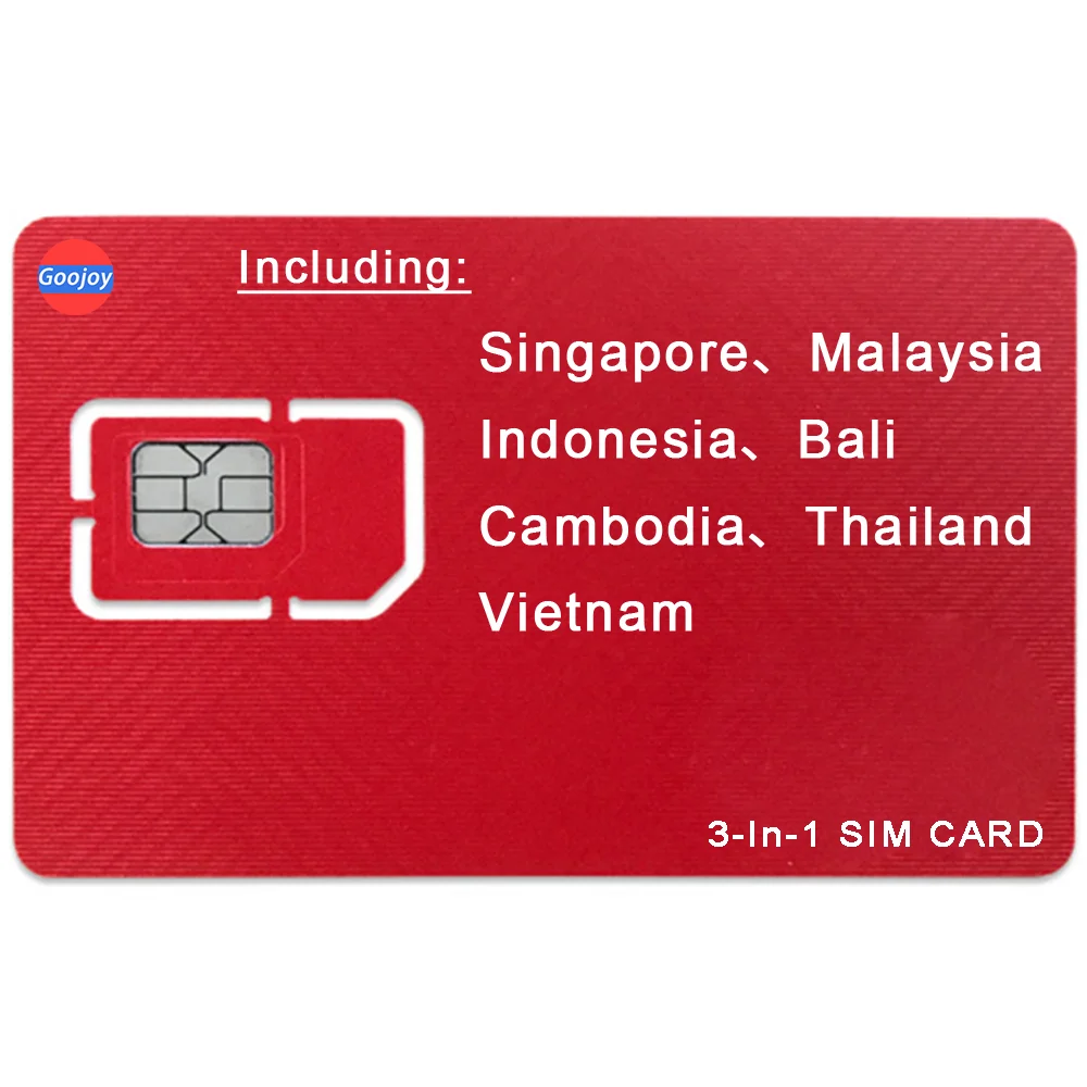 Scheda Sim Dati Prepagata Sg,My,Id,Th,Vn, Singapore, Malesia, Thailandia, Indonesia,Bali, Cambogia, Myanmar 4G Scheda Dati Internet Illimitata