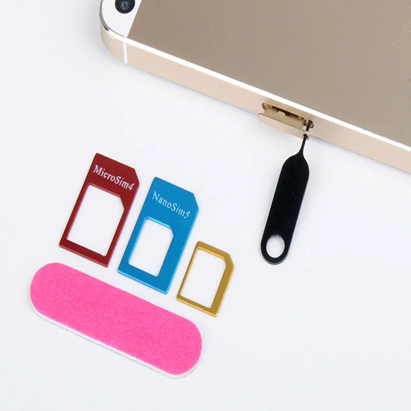 Adattatore Per Scheda Sim 5 In1 Per Iphone 5 Set Di Adattatori Nano Sim Adattatore Per Scheda Sim Completo Per Telefono