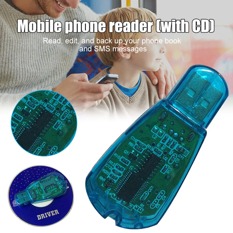 Lettore Usb Sim Card Reader Simcard Writer/Copy/Cloner/Backup Gsm Cdma Wcdma Cellulare