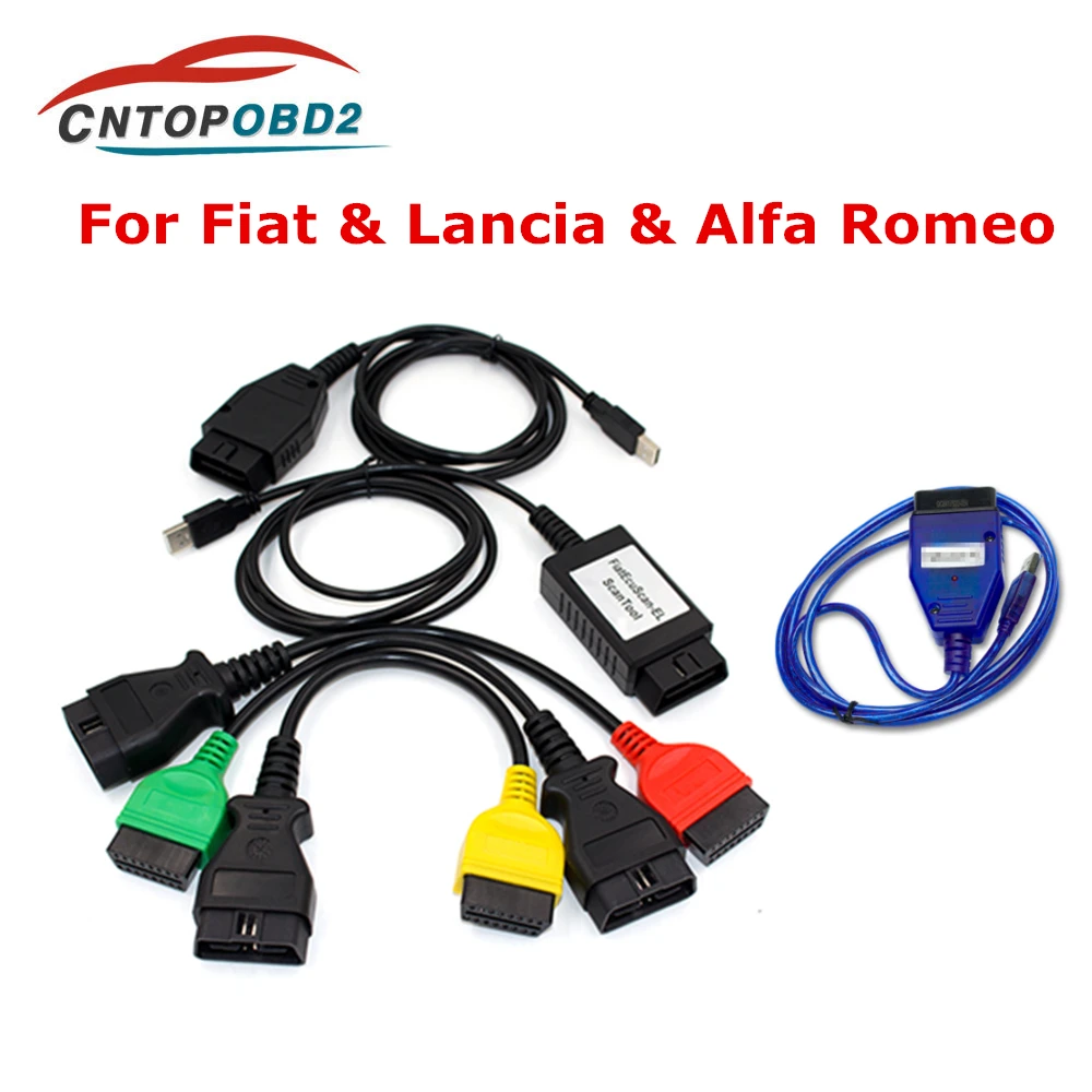 Per Fiat Ecu Scan Obd Adattatori Per Cavi Diagnostici Fiatecuscan + Multiecuscan Per Scanner Fiat / Alfa Romeo / Lancia Obd2