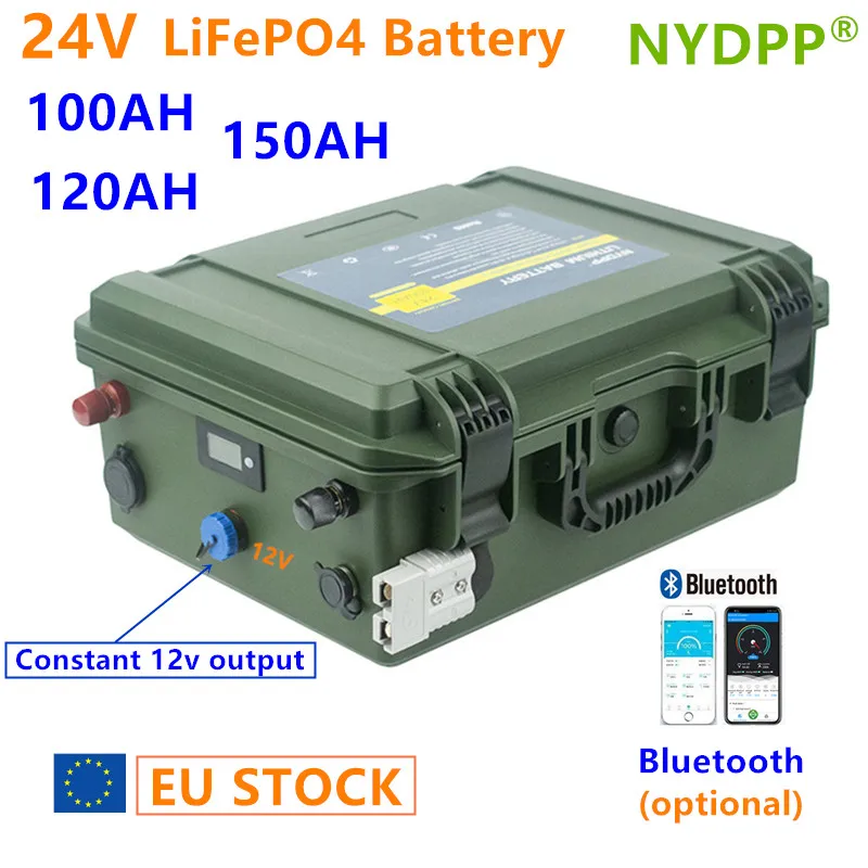 24V 100Ah 120Ah 150Ah Lifepo4 Batteria 24V Lifepo4 Batteria 100Ah 120Ah 150Ah 24V Batteria Al Litio Batteria Al Litio Ferro Fosfato