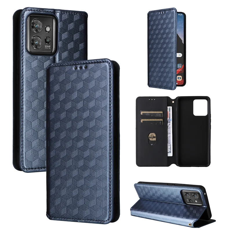 Per Motorola Thinkphone Magnetic Card Flip Leather Stand Linee Stereoscopiche Custodia Protettiva Per Telefono Per Motorola Think Phone Case