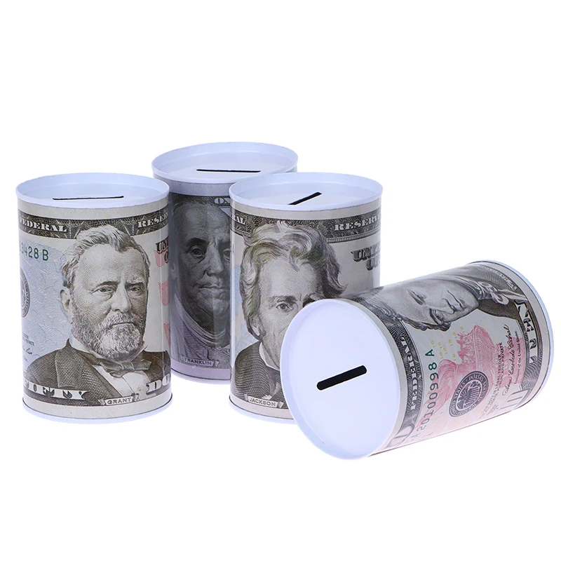 10/20/50/100 Euro Dollari Salvadanaio Cilindro Sicuro Salvadanaio Banche Per Monete Deposito Scatole Di Immagazzinaggio Decorazione Della Casa