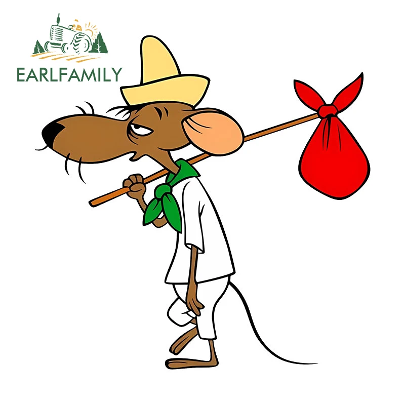 Earlfamily 13Cm X 13Cm Per Looney Tunes Mouse Cartoon Car Sticker Car Door Protector Fun Decal Creative Caravan Bumper Graphics