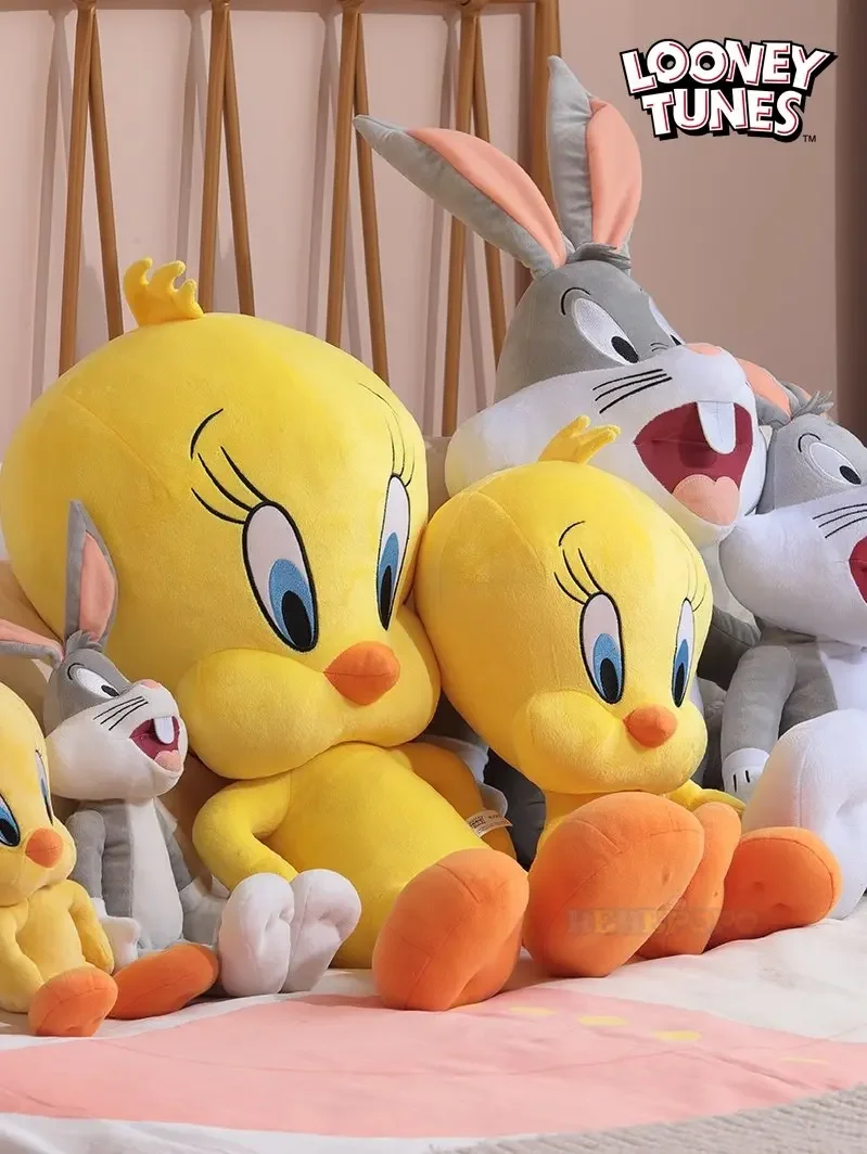 Looney Tunes Bugs Bunny Peluche Action Figures Tweety Bird Ola Bunny Anime Cartoon Movie Plushies Peluche Bambola Giocattoli Regalo