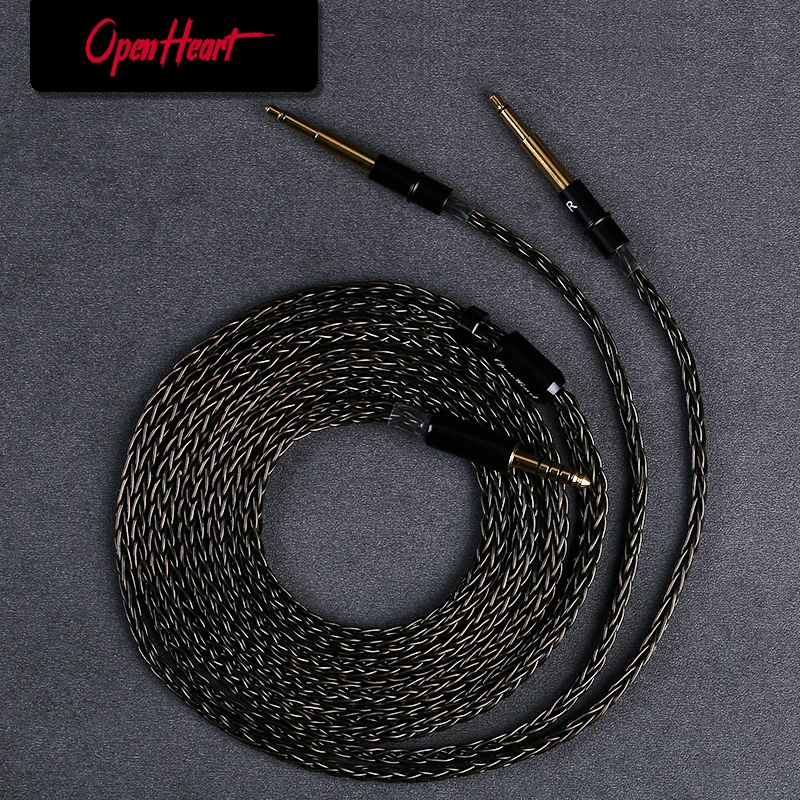 Cavo Per Cuffie Openheart 16 Core Per Meze 99 Classic/99 Noir/99 Neo/109 Pro/Liric Xlr 4.4Mm 6.35Mm 2M 3M Upgrade Cavo Argento