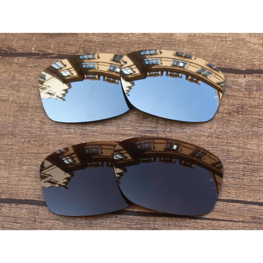 Vonxyz 2 Pairs Chrome Mirror & Bronzo Brown Polarized Lenti Di Ricambio Per-Oakley Jupiter Squared Telaio
