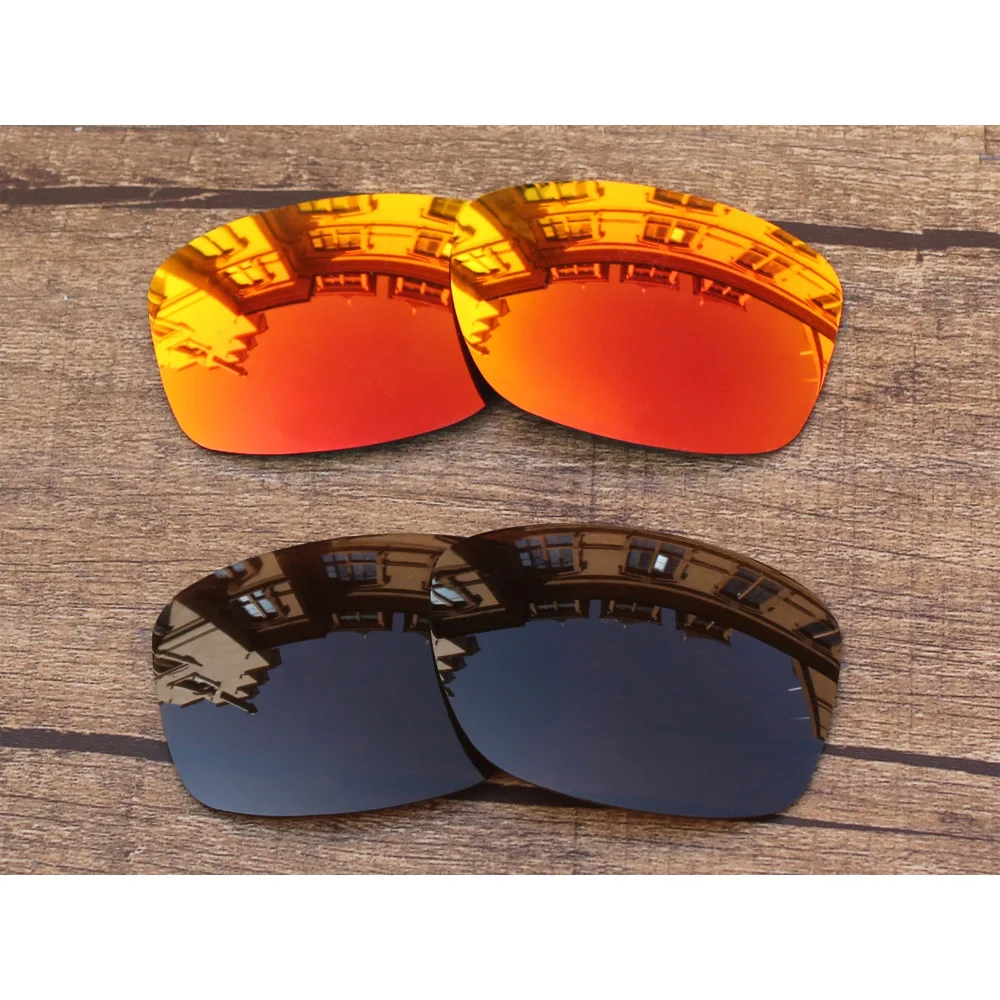 Vonxyz 2 Pairs Rubino Specchio E Bronzo Brown Polarized Lenti Di Ricambio Per-Oakley Jupiter Squared Telaio