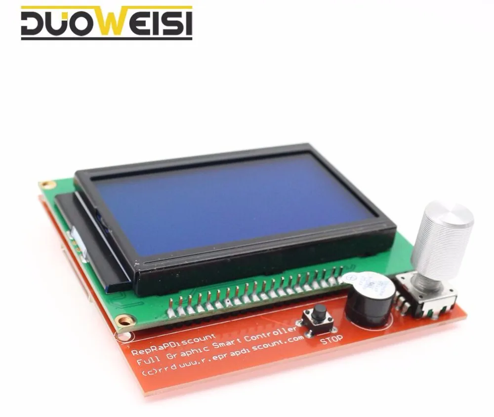 2 Unids Ramps1.4 Rampas 1.4 Lcd 12864 Monitor De Pantalla De Controllo Inteligente Scheda Madre Pantalla Azul 3D Impresoras