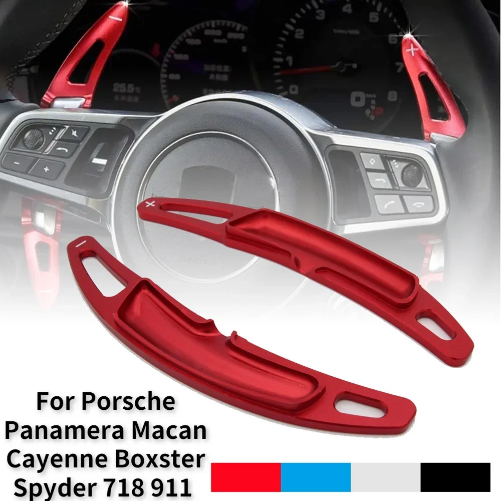 Per Porsche Panamera Macan Cayenne Boxster Spyder 718 911 Car Alluminio Volante Cambio Paddle Extension Accessori Auto