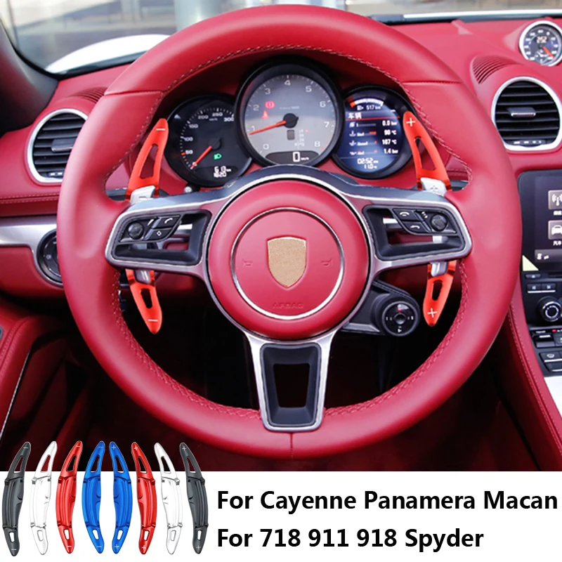 Per Porsche Panamera Macan Cayenne 718 911 918 Spyder Volante Cambio Paddle Extension Shifter Car Styling