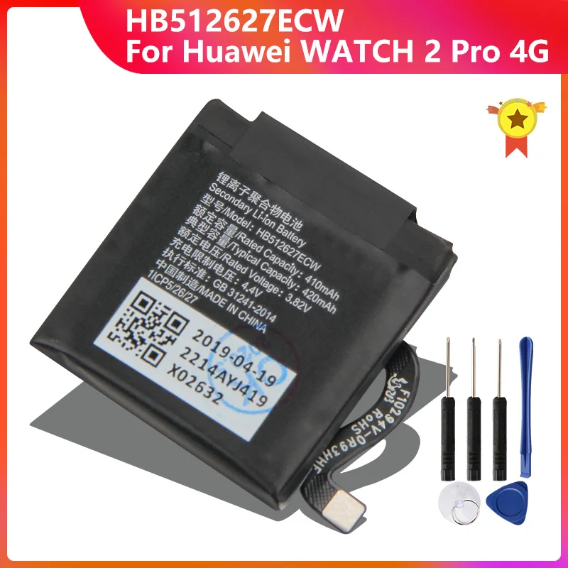 Batteria Per Orologio Muslimah Per Huawei Watch Gt Ftn-B19 Watch2 Pro 4G Eo-Dlxxu Porsche Design Watch 2 Pro 420Mah + Tool
