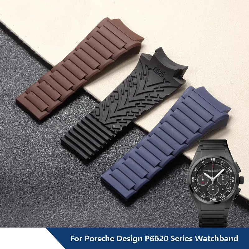 Cinturino Morbido In Gomma Da Uomo Per Porsche Design Serie P6620 Cinturino Sportivo In Silicone Da Donna Accessori Per Orologi Da Polso Impermeabili