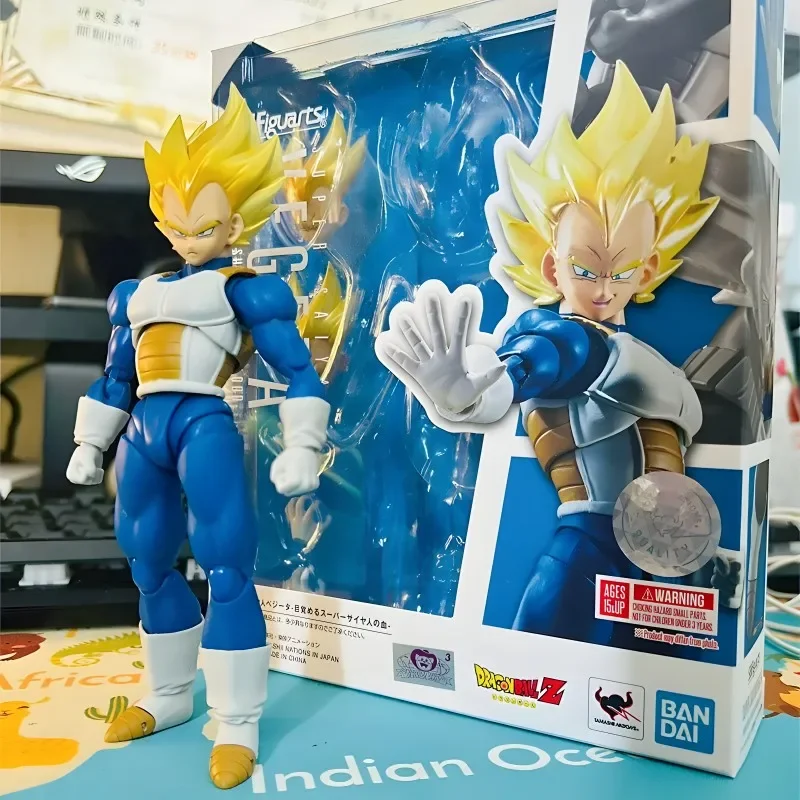 Originale Bandai S.H Figuarts Super Saiyan 2 Risveglio Vegeta Dragon Ball In Stock Anime Action Collection Figure Modelli Giocattoli