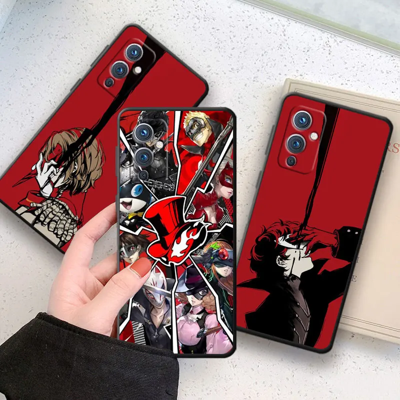 Custodia Per Telefono P5 P Persona 5 Per Oneplus 10 9 Rt R 8 7 6 T Pro 5G Nord 2 N10 N100 Ce Ce2 N20 N200 Cover Nera