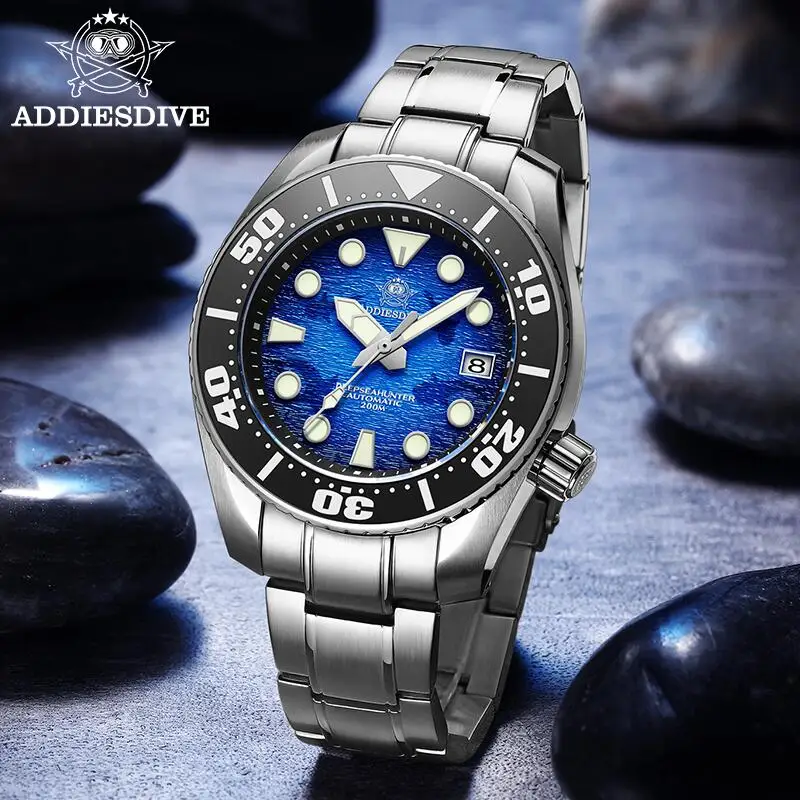 Addiesdive Top Brand Men Luxury Watchad2102 200M Waterproof Bgw9 Super Luminoso Relogios Masculinos Orologi Meccanici Automatici