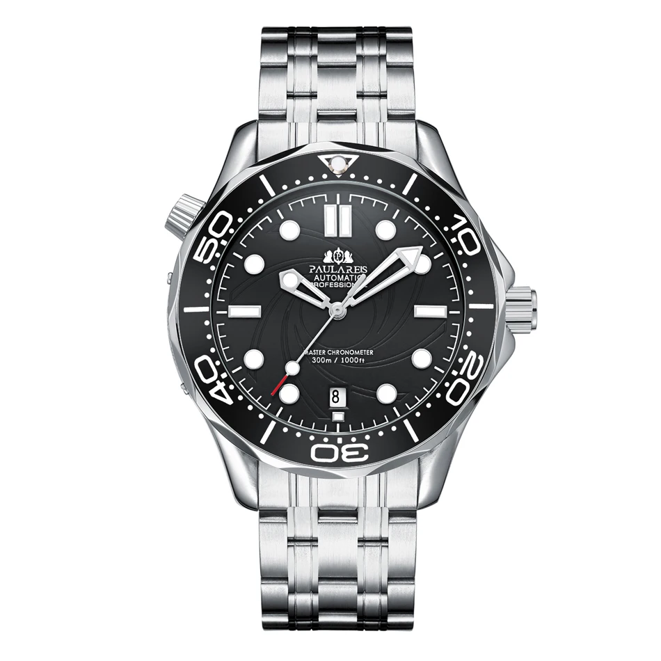 Orologio Automatico Per Uomo Meccanico In Acciaio Inossidabile Casual Oro Argento Blu Master Wave Reloj Hombre Baratos Nibosi Masculino