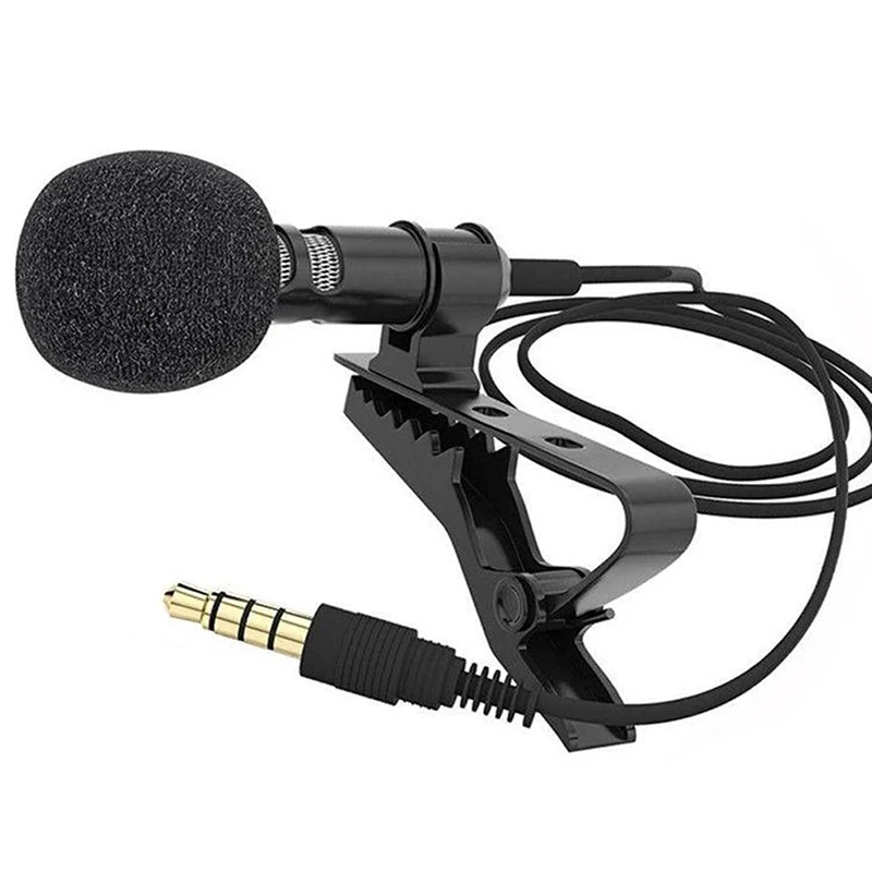 1.5M Clip-On Lavalier Risvolto 3.5Mm Mini Microfono Per Telefono Usb Condensatore Micro Mic Per Pc Laptop Computer Microfon Professionale