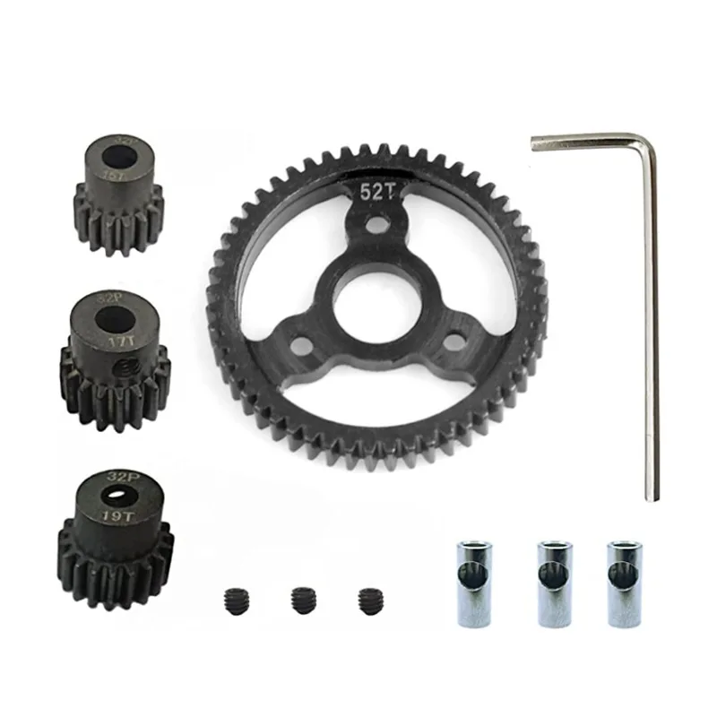 Metallo Acciaio 50T 52T 53T 54T Ingranaggio Cilindrico E 32P 15T 17T 19T Pignoni Per Traxxas Slash 4X4 4Wd 2Wd Vxl Rally Vxl Timbro