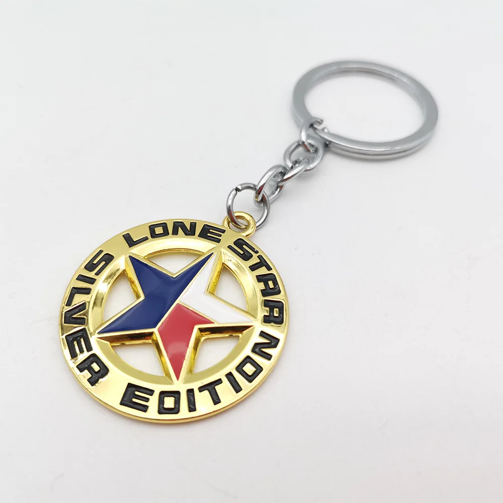3D Gold Black Texas Lone Star Silver Edition Portachiavi Portachiavi Per Auto/Camion/Furgone Texas Adatto A Tutti I Cancelli Per Camion Universali