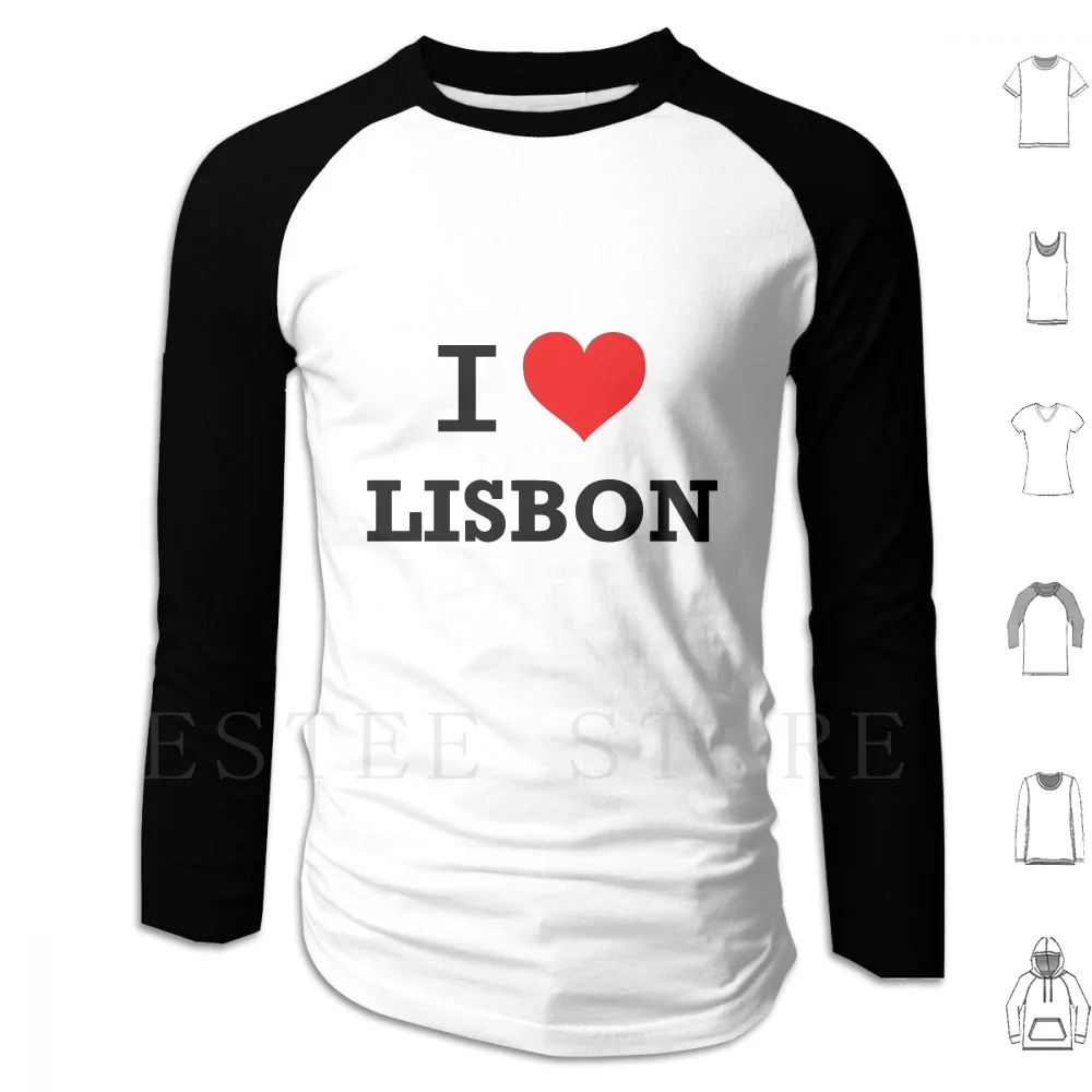I Love Felpe Con Cappuccio Lisboa I Love Lisboa Love Heart Portogallo Portugues Amor Sporting Europe Europa Country