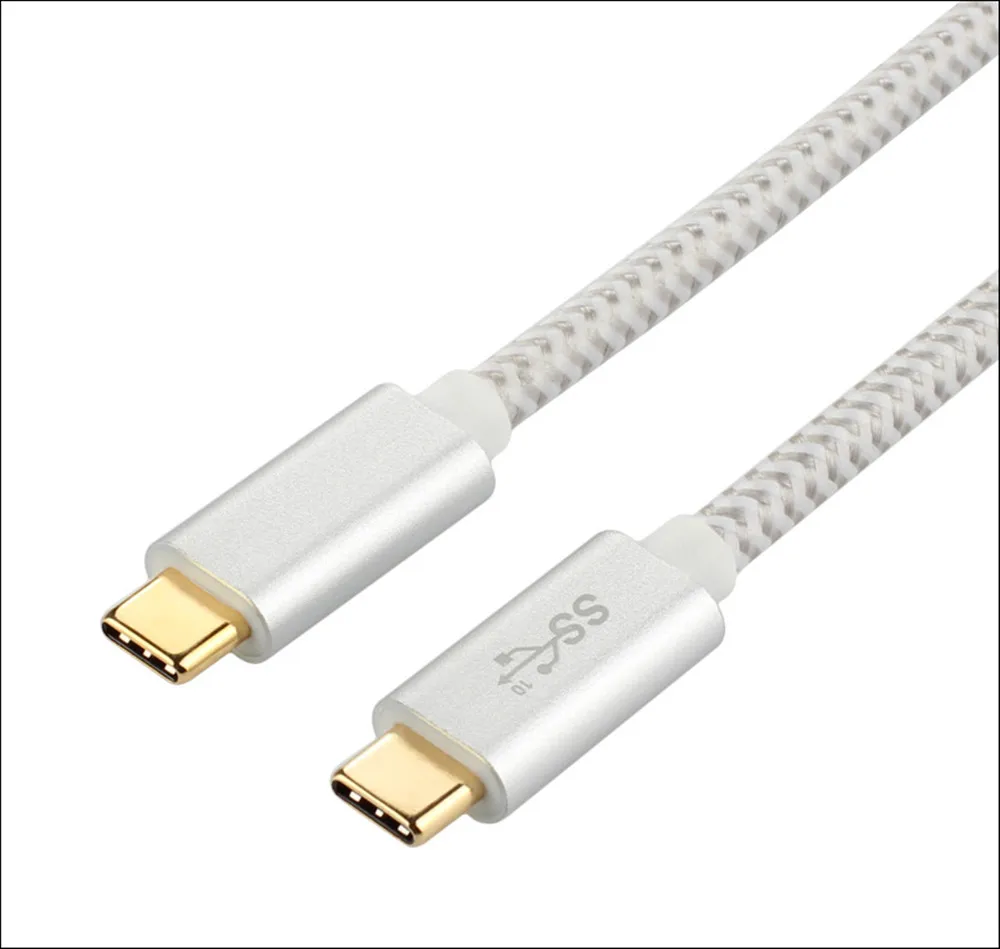Usb C 3.1 Tipo-C A Usb C 3.1 Tipo-C Cavo Di Nylon Treccia Fast Charger Per Macbook Pro, Htc 10, Lg G5 V20, Nintendo Swith