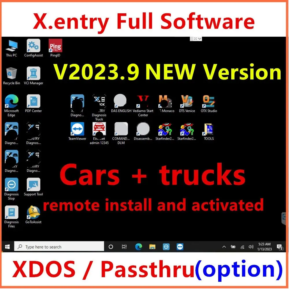 2023.09 Xentry Il Più Recente Software Mb Star Sd C4/C5/C6 Xdos Installa Online Xentry 2023.09 Versione Passthru Per Openport 2.0