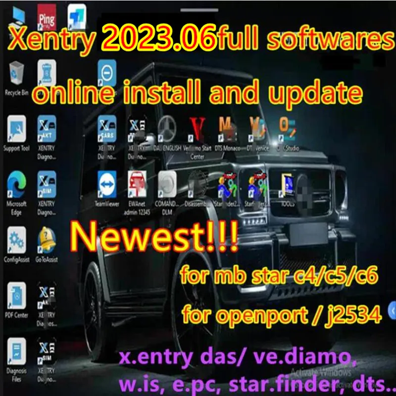 2023.06 Xentry Full Software Installazione Remota Gratuita Attiva Per Strumento Diagnostico Automatico Mb Star Sd C4 C5 C6 Openport 2.0 Xentry Soft