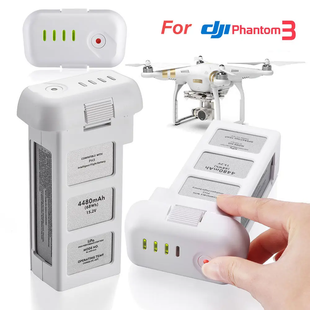 Batteria Phantom 3, Batteria Di Volo Sostitutiva Intelligente Da 15.2V 4480Mah Per Dji Phantom 3 Standard,Dji Phantom 3 Pro