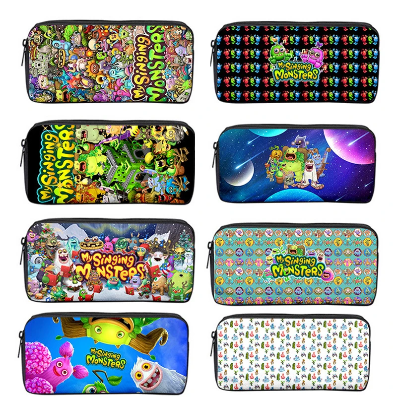 My Singing Monsters Cold Island Acapella Pencil Cases For Girls Boys Large Storage Videogioco Pen Bag Box Materiale Scolastico