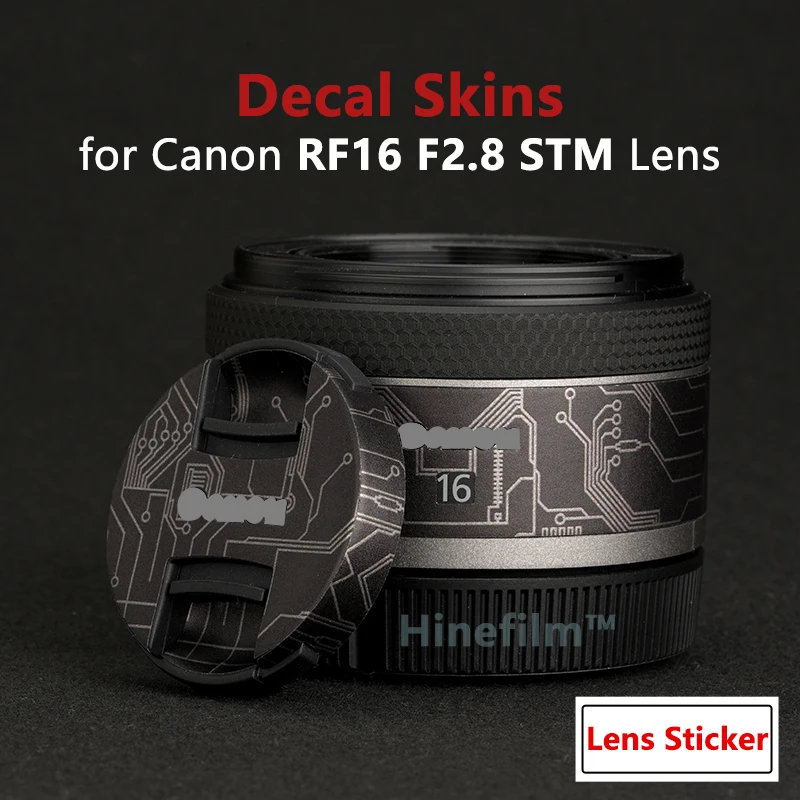 Rf16 F2.8 Lens Sticker Vinyl Decal Skin Wrap Cover Per Canon Rf 16Mm F/2.8 Stm Lens Premium Wraps Custodie