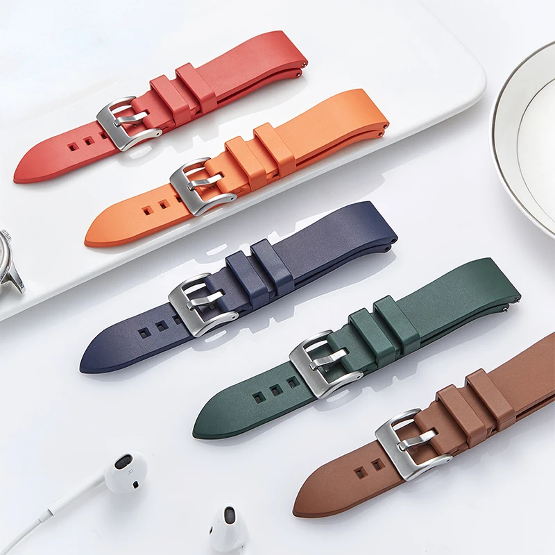 Cinturino In Gomma Per Seiko No. 5 Omega Zenith Mido Longines Casio Fossil Hamilton Cinturino In Silicone Per Donna Maschio 20Mm 22Mm