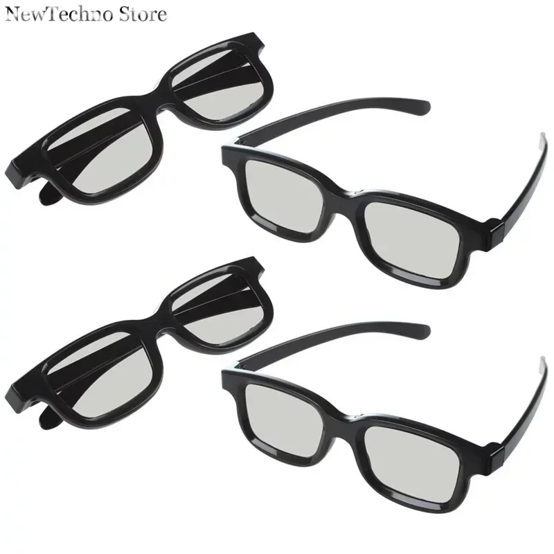 1Pc 4X 3D Occhiali Occhiali Stereo 3D Passivi Polarizzati Circolari Neri Per Lg Cinema 3D Tv