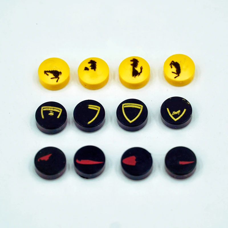 98138 Stampato Hubcap 1X1 Accessori Per La Tecnologia Del Logo Dell'Auto Compatibile Con Lego 42115 42143 8653 42125 Moc Building Bricks Blocks